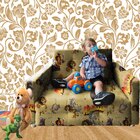 Poltrona Sofa Dois Lugares Infantil Dino Reforçada Quarto Sal