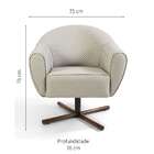 Poltrona Sofia Com Pé Estrela Bege