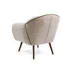 Poltrona Sofia Com Pé Palito Tressê Cinza Claro