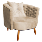 Poltrona Sofia Moderna Captonê Capuccino