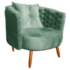 Poltrona Sofia Moderna Captonê Verde