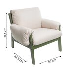 Poltrona Soft Harmonia Verde Oliva/ Areia