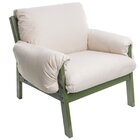 Poltrona Soft Harmonia Verde Oliva/ Areia