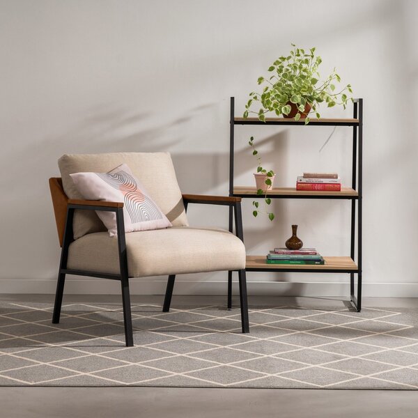 Poltrona Soho Cabecasa Madeiraoriginals Bege/caramelo