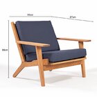 Poltrona Stain Jatobá Acquablock Lótus Azul/jatobá