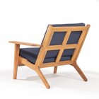 Poltrona Stain Jatobá Acquablock Lótus Azul/jatobá