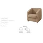 Poltrona Status Recepção Salão De Beleza Decoração Bege