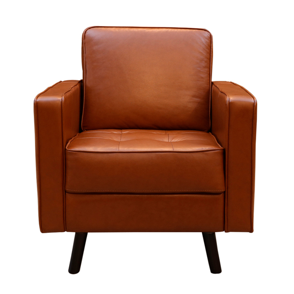 Poltrona Stela 80cm Couro Marrom - Sallar Home