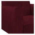 Poltrona Stella Base Giratória De Madeira Suede Bordô - Amare