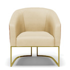 Poltrona Stella Corano Nozes Com Veludo Luxo Off White A129 B