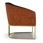 Poltrona Stella Corano Nozes Com Veludo Luxo Preto A81 Base M