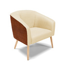 Poltrona Stella Corano Nozes Com Veludo Off White Luxo A129 P