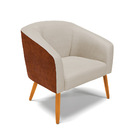 Poltrona Stella Corano Nozes Com Veludo Prata Luxo A130 Pés P