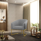 Poltrona Stella Corano Preto Com Linho Grafite A26 Base Indus