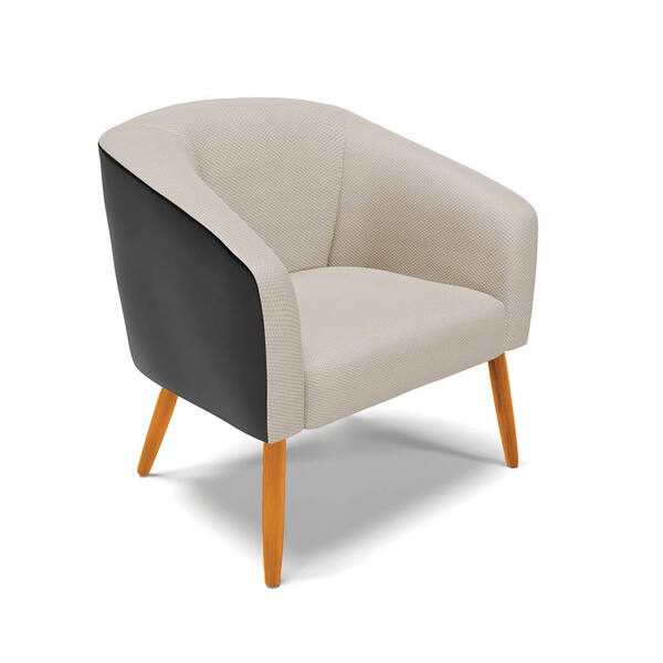 Poltrona Stella Corano Preto Com Veludo Prata Luxo A130 Pés P