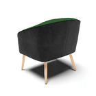 Poltrona Stella Corano Preto Com Veludo Verde Luxo A136 Pés P