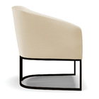 Poltrona Stella Corino Base Industrial Preto D03 - D'rossi -