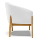 Poltrona Stella Corino Base Madeira Castanho D03  - D'rossi -