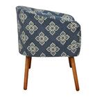 Poltrona Stella Estampado Floral Bordado D54 Pés Palito