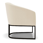 Poltrona Stella Linho Base Industrial Preto D03 - D'rossi - B