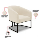 Poltrona Stella Linho Base Industrial Preto D03 - D'rossi - B