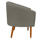 Poltrona Stella Linho Musgo A57 Pés Palito Castanho - D'rossi