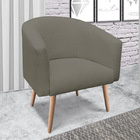 Poltrona Stella Linho Musgo A57 Pés Palito Natural - D'rossi