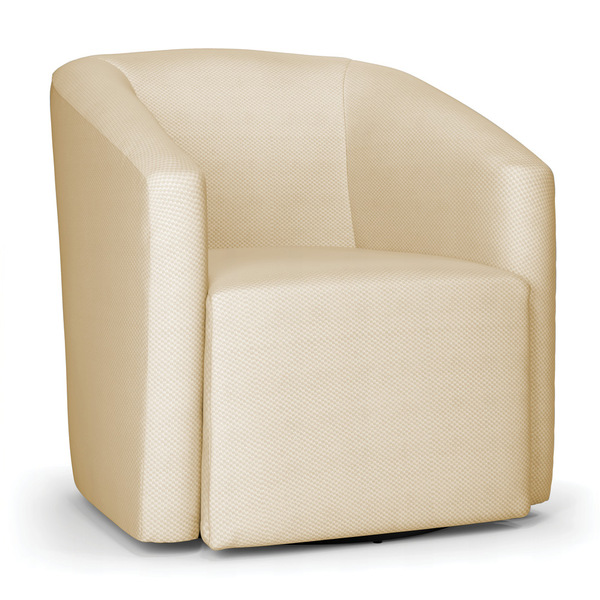 Poltrona Stella Max Veludo Luxo Off White A129 Base Giratória