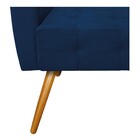 Poltrona Stella Pés Palito Mel Suede Azul Marinho - Amarena M