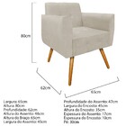 Poltrona Stella Pés Palito Mel Suede Bege - Amarena Móveis