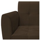 Poltrona Stella Pés Palito Mel Suede Marrom - Amarena Móveis