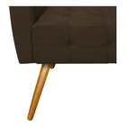 Poltrona Stella Pés Palito Mel Suede Marrom - Amarena Móveis