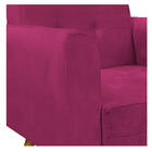 Poltrona Stella Pés Palito Mel Suede Pink - Amarena Móveis