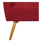 Poltrona Stella Pés Palito Mel Suede Vermelho - Amarena Móveis