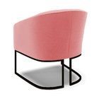 Poltrona Stella Suede Base Industrial Preto D01 - D'rossi - R