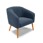 Poltrona Stella Suede Pés Palito Castanho D03 - D'rossi - Azu