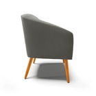 Poltrona Stella Suede Pés Palito Castanho D03 - D'rossi - Gra