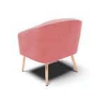 Poltrona Stella Suede Pés Palito Natural D03 - D'rossi - Rose