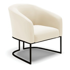 Poltrona Stella Veludo Base Industrial Preto D03 - D'rossi -