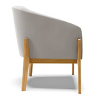 Poltrona Stella Veludo Base Madeira Castanho D03 - D'rossi -