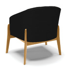 Poltrona Stella Veludo Luxo Base Madeira Castanho - D'rossi -