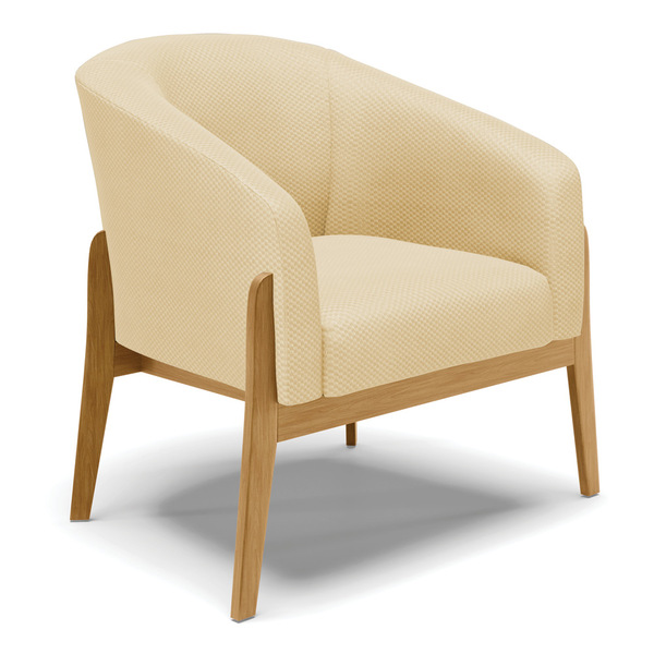 Poltrona Stella Veludo Luxo Base Madeira Castanho - D'rossi -