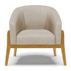 Poltrona Stella Veludo Luxo Base Madeira Castanho - D'rossi -