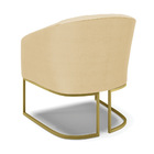 Poltrona Stella Veludo Luxo Base Metálica Industrial Dourado