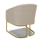 Poltrona Stella Veludo Luxo Base Metálica Industrial Dourado