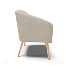 Poltrona Stella Veludo Luxo Pés Palito Natural - D'rossi - A1