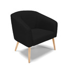 Poltrona Stella Veludo Luxo Pés Palito Natural - D'rossi - A8