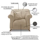 Poltrona Suede Arras Dourado