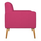 Poltrona Suede Com Pés Palito Bali Maranata Estofados Pink