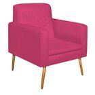 Poltrona Suede Com Pés Palito Bali Maranata Estofados Pink